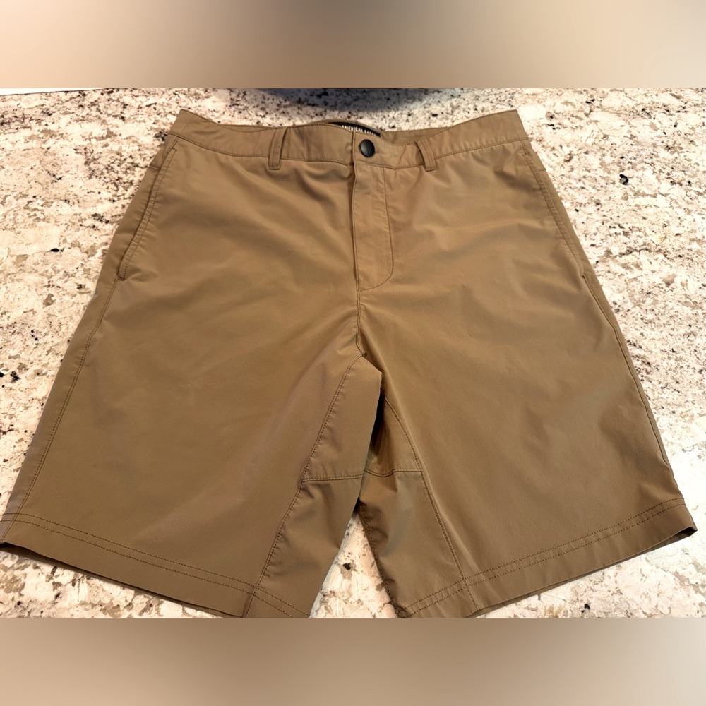 American Eagle Outfitters Tan Flat Front Chino Shorts